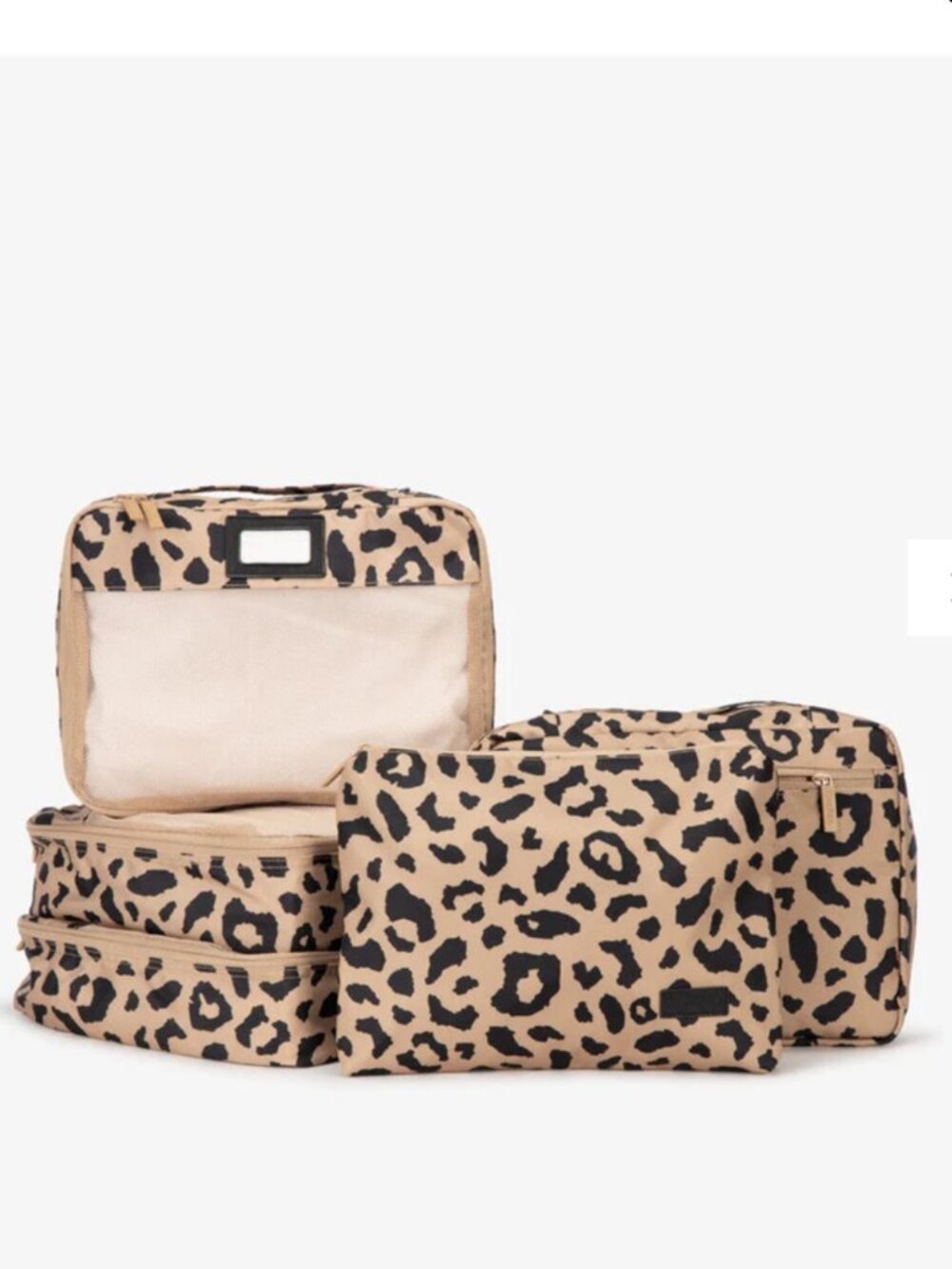 Calpak Packing Cubes - 8 Piece Set in Cheetah - LIKE NEW! - Picture 4 of 5